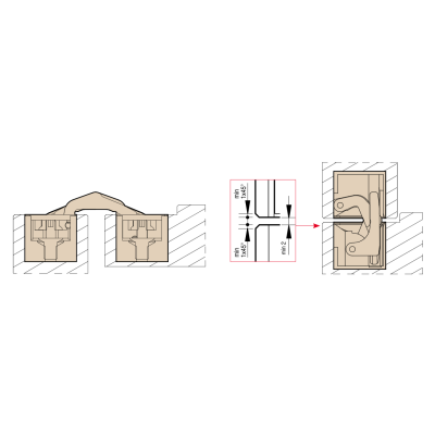 Петля скрытого монтажа с 3D регулировкой 1131 ARG, Матовое серебро Петля скрытого монтажа с 3D регулировкой 1131 ARG, Матовое серебро