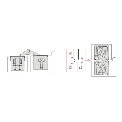Петля скрытого монтажа с 3D регулировкой 1432 ARG, Матовое серебро Петля скрытого монтажа с 3D регулировкой 1432 ARG, Матовое серебро