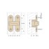 Петля скрытого монтажа фиксированная 2010 ACI, Нержавеющая сталь Петля скрытого монтажа фиксированная 2010 ACI, Нержавеющая сталь